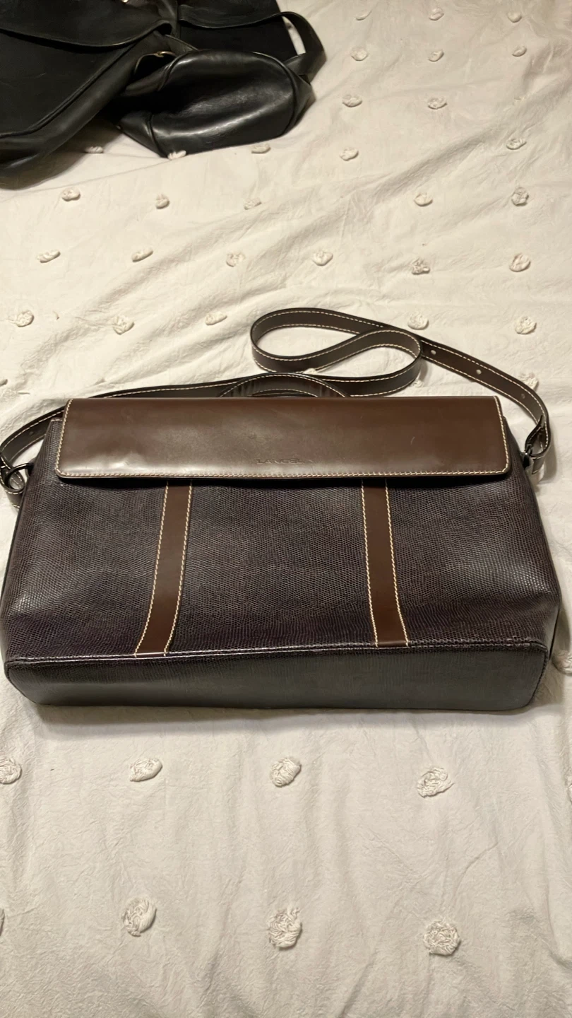 Lancel Paris Brown Leather Briefcase