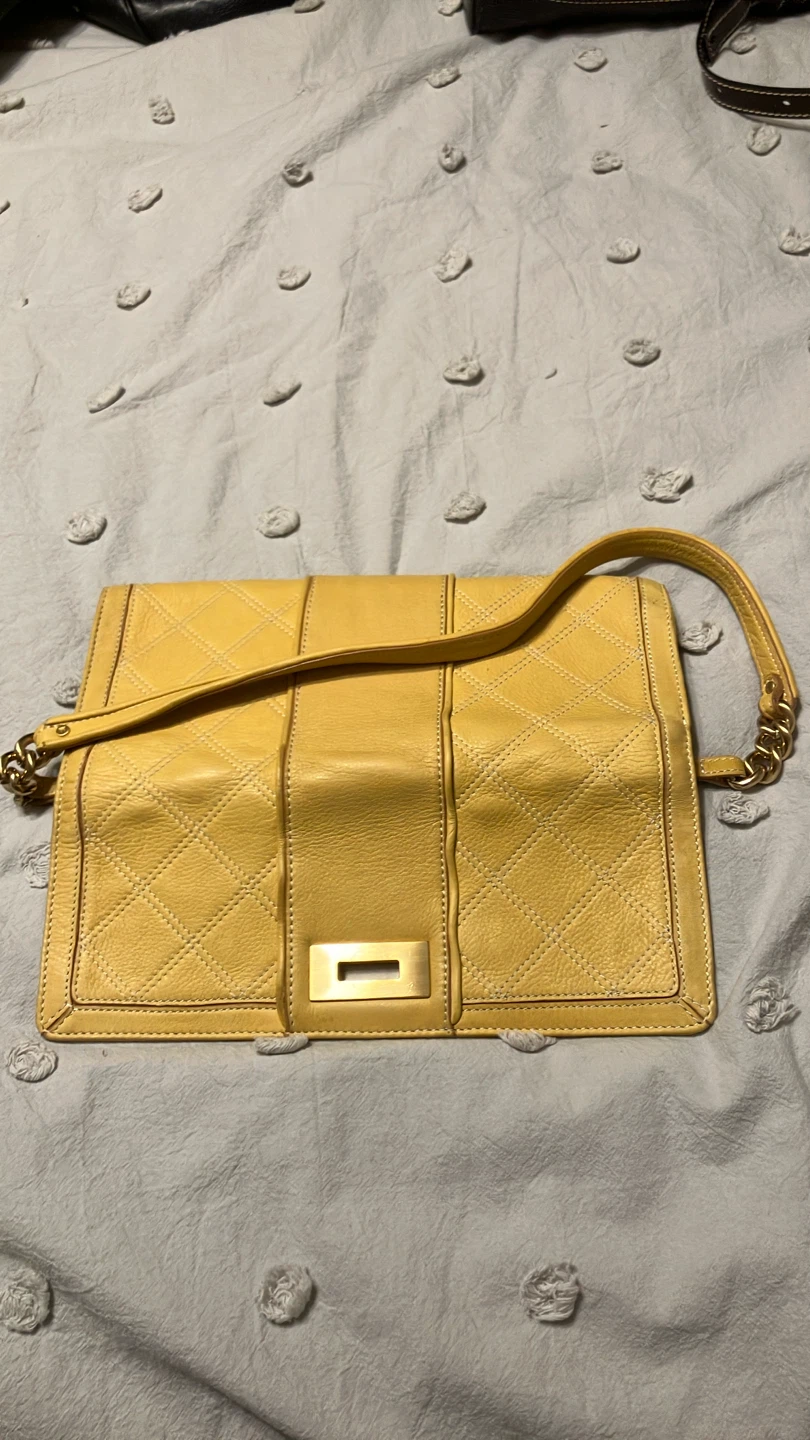 Liz Claiborne Yellow Quilted Leather Clutch Bag - photo 2