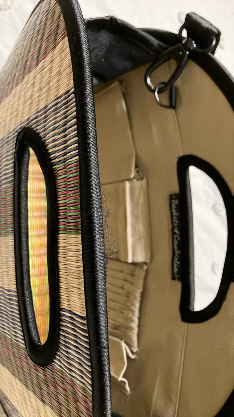 Baskets of Cambodia Handwoven Striped Bag - photo 2