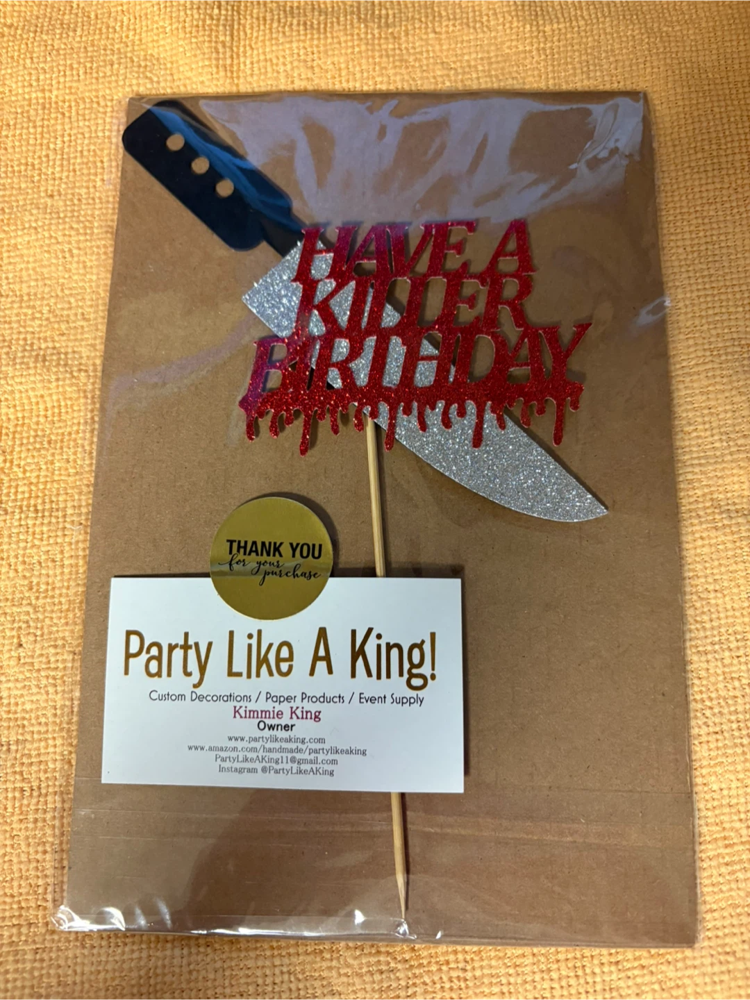 Have a Killer Birthday Cake Topper