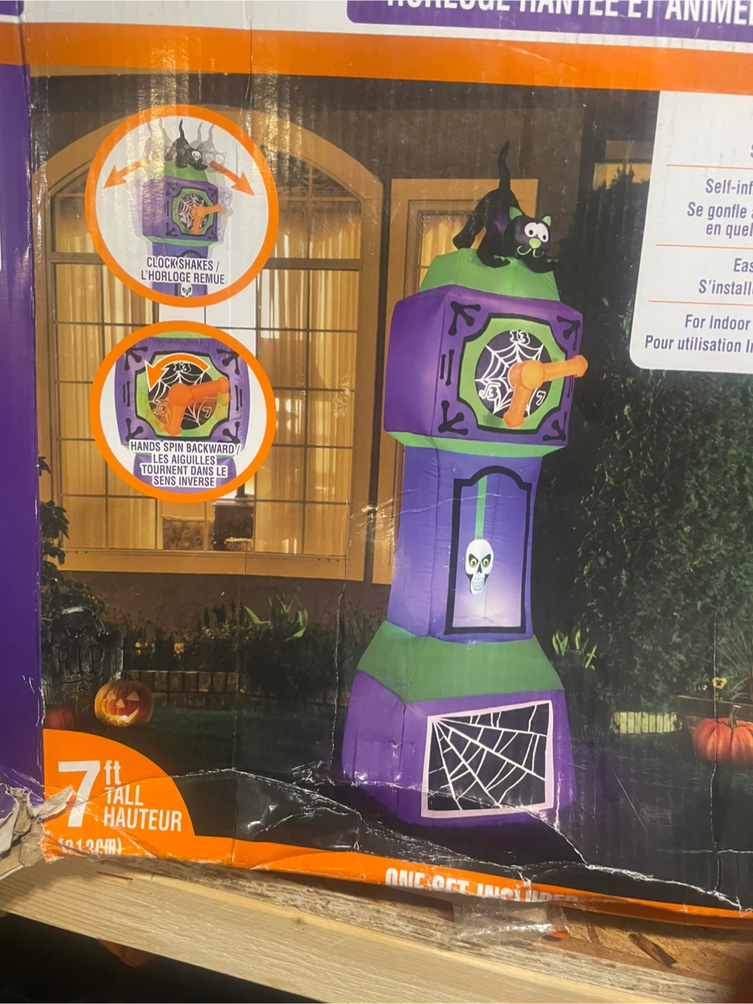 7ft Halloween Inflatable Haunted Clock