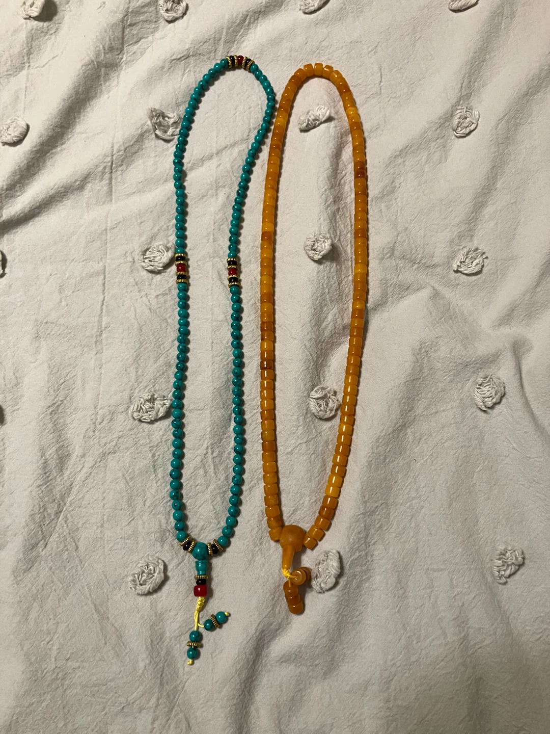 Set of 8 assorted wooden and stone bead necklaces - photo 3