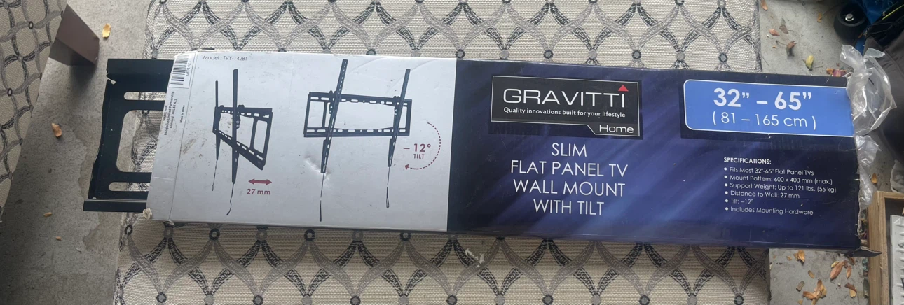 Gravitti Slim Flat Panel TV Wall Mount 32-65 inch