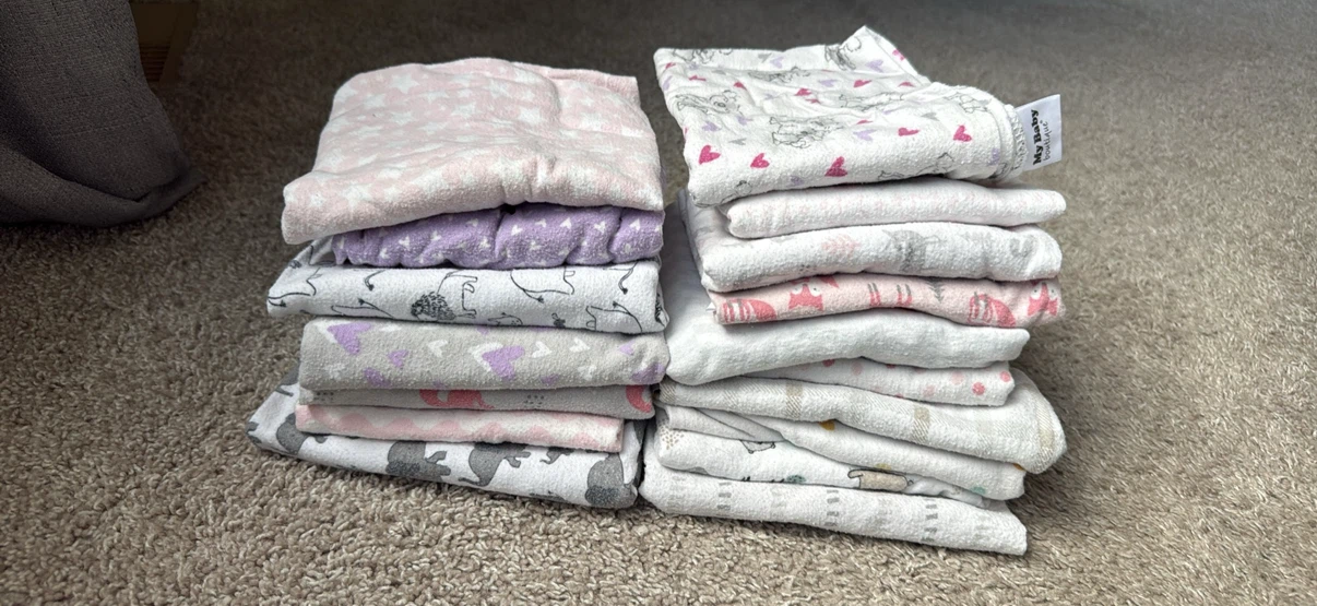 burp cloths - set of 17