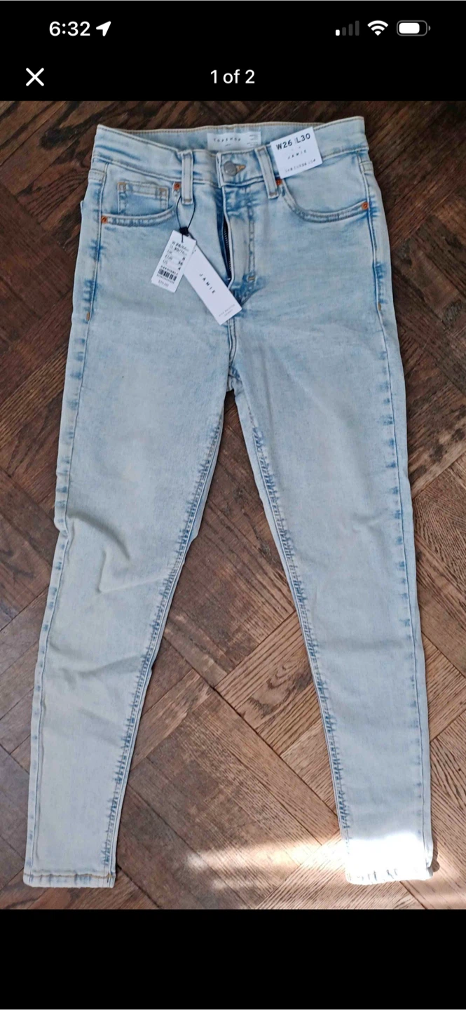 New Topshop Jamie Jeans W26 L30 with tags