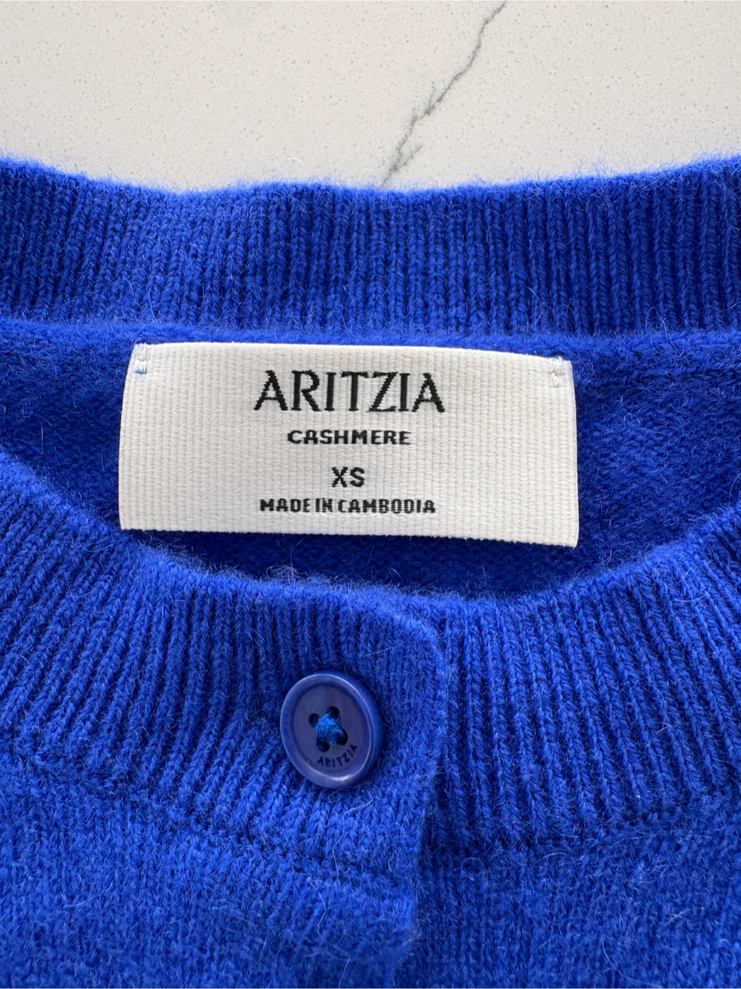 Aritzia Cashmere Cardigan Blue XS - photo 2