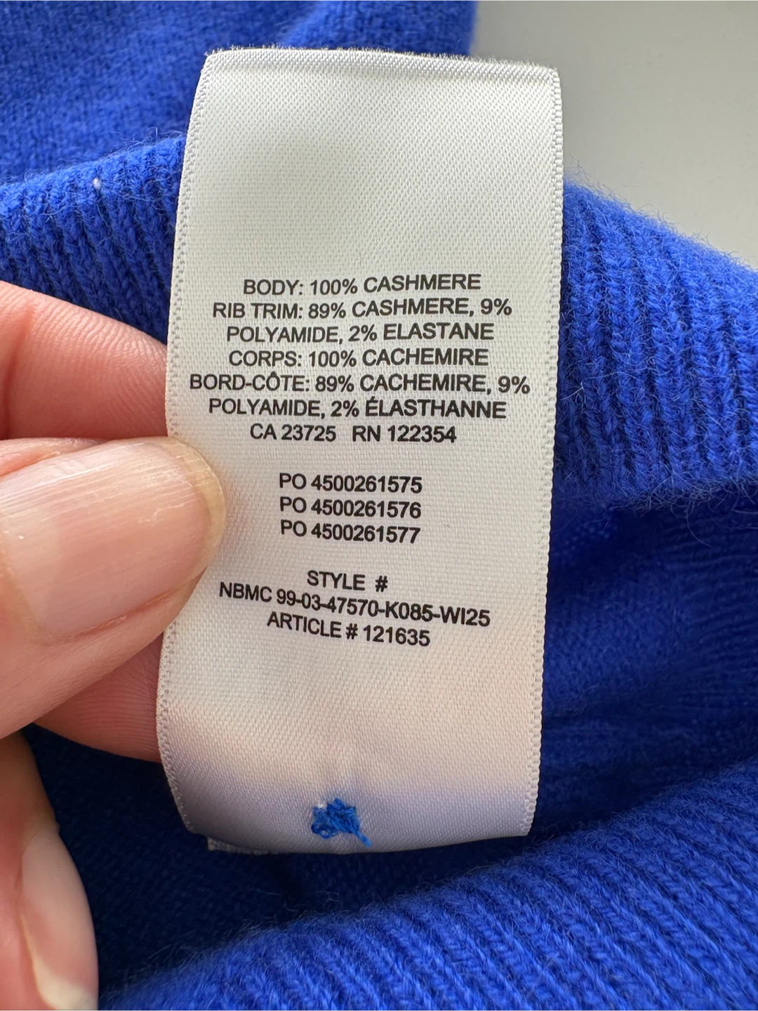 Aritzia Cashmere Cardigan Blue XS - photo 4