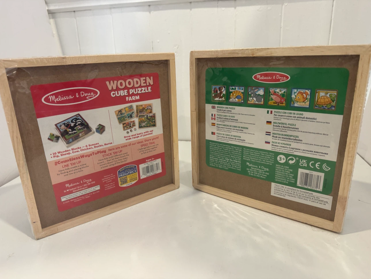2 Melissa & Doug Wooden Cube Puzzles - photo 2