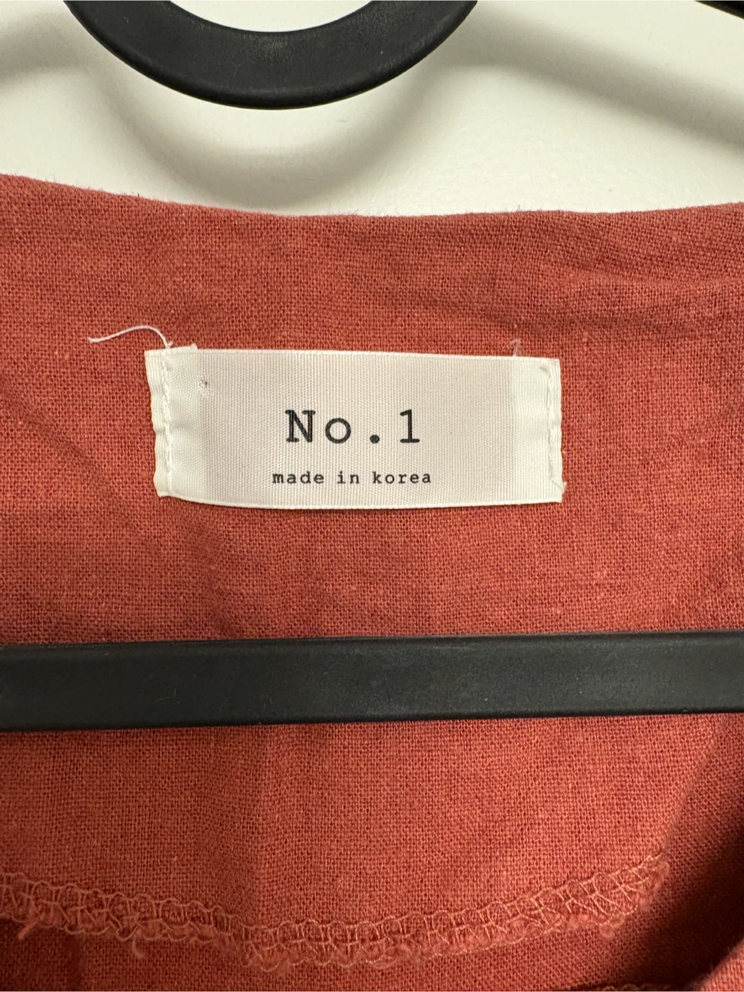 No.1 Red Linen Blend Korean Dress - photo 3