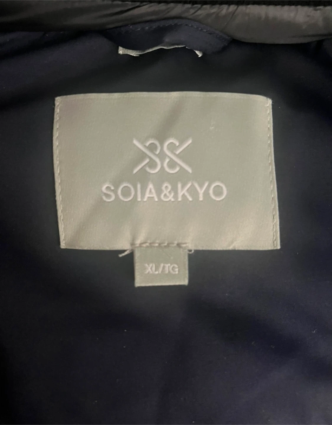 Soia & Kyo Down Coat - Navy Blue - Size XL - photo 4