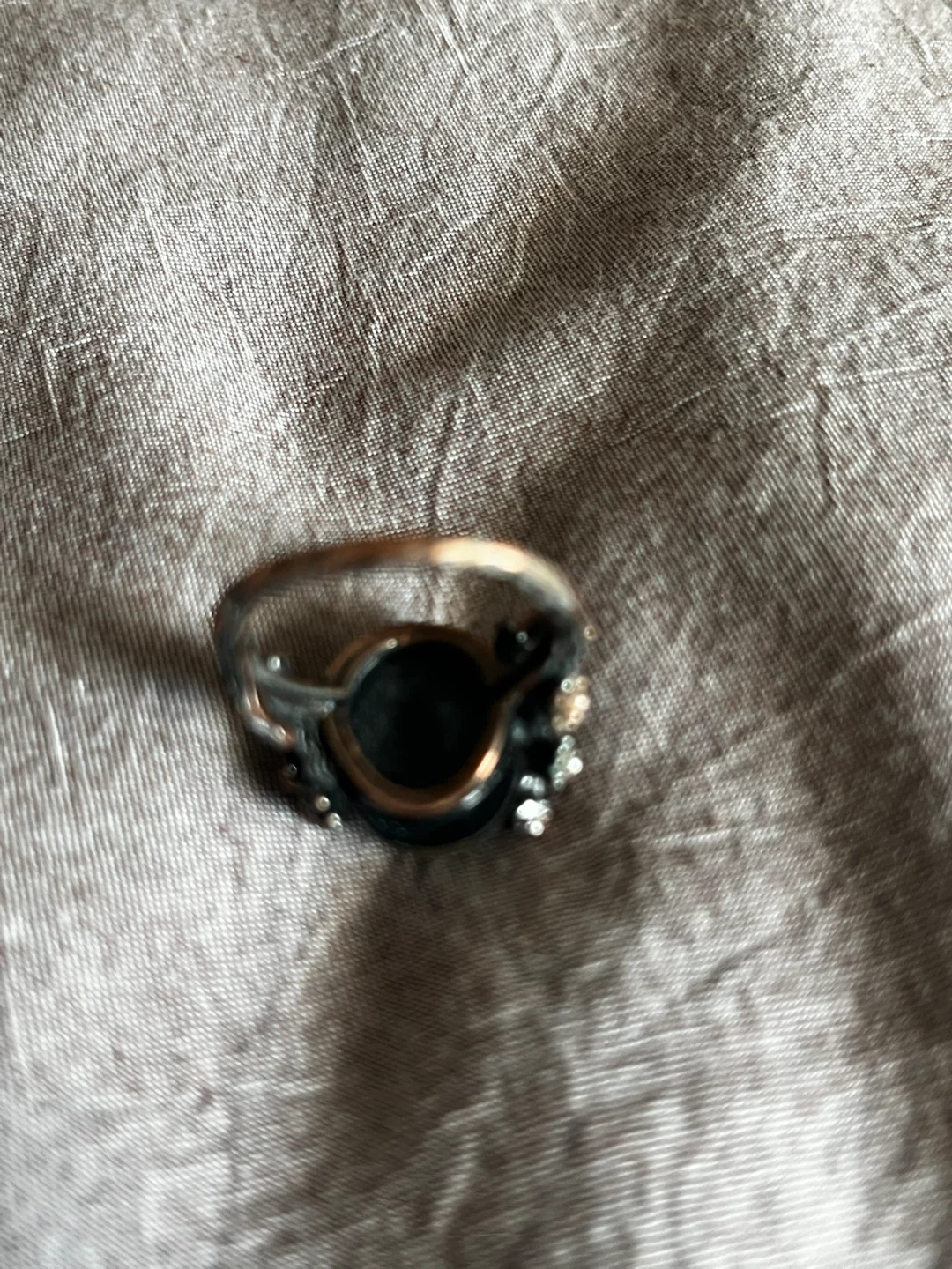 Decorative dark stone ring - photo 4