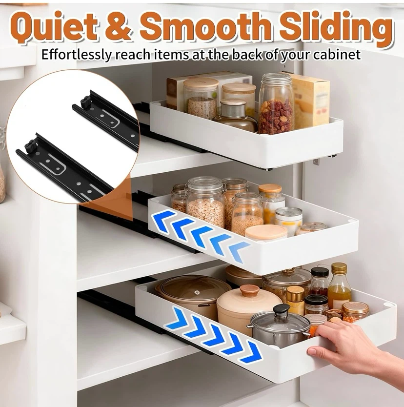 New Pull Out Cabinet Organizers Set of 3 - photo 3