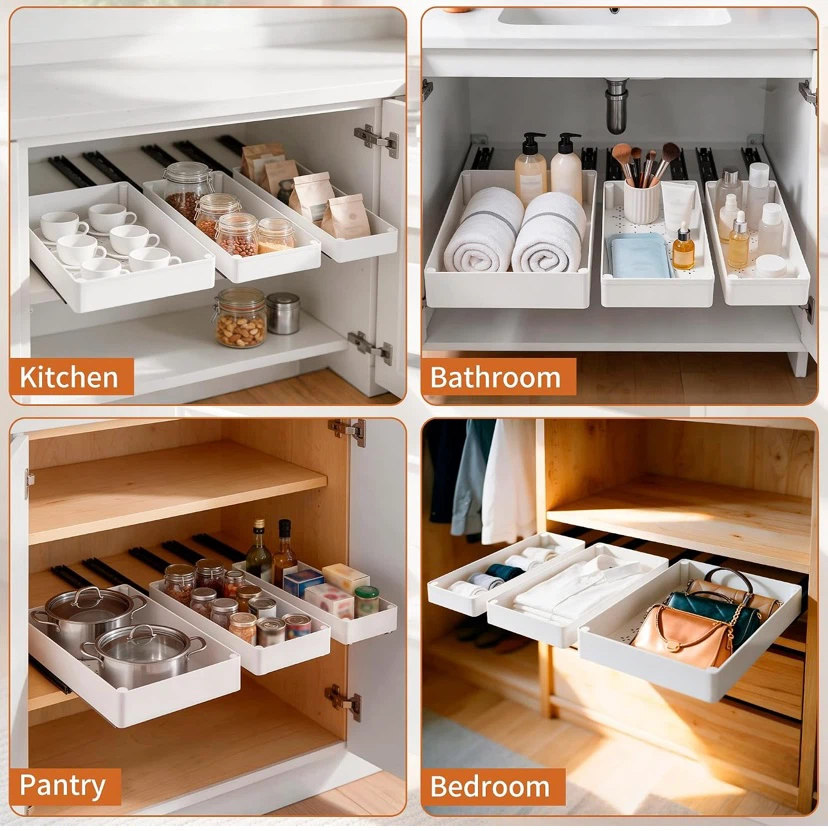 New Pull Out Cabinet Organizers Set of 3 - photo 4