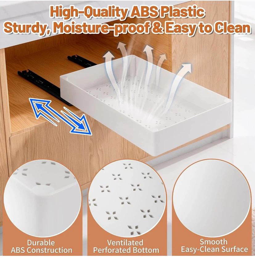 New Pull Out Cabinet Organizers Set of 3 - photo 5