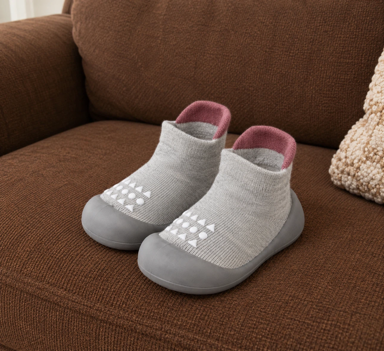 Attipas Baby Toddler Shoes Grey Pink