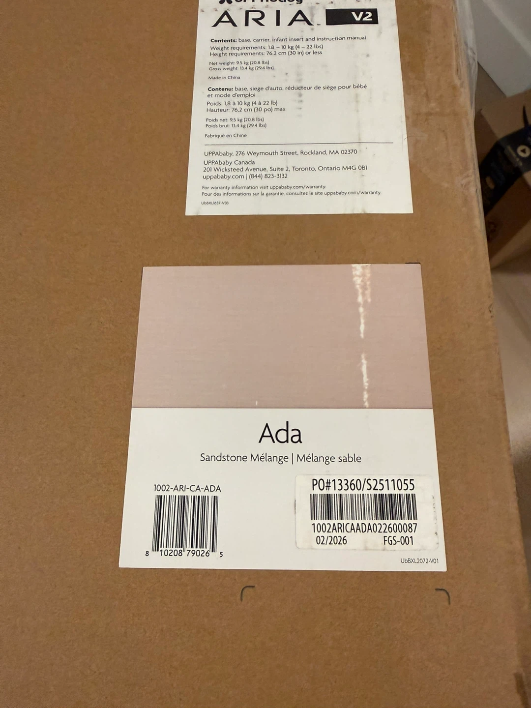 NEW UPPAbaby Aria V2 Infant Car Seat - Ada - photo 2