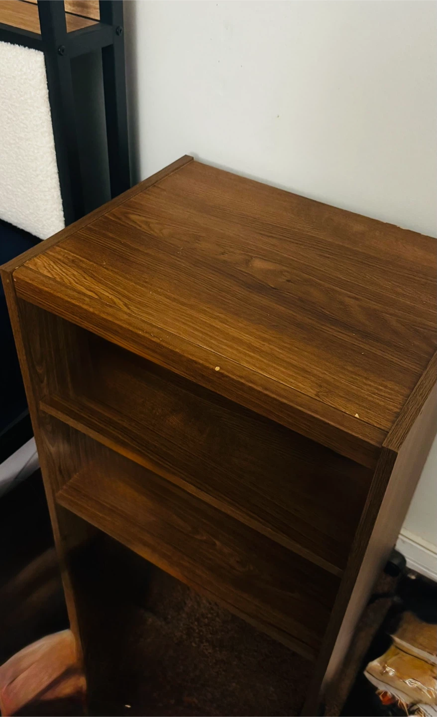 Wood Grain Finish Open Shelf Storage Unit