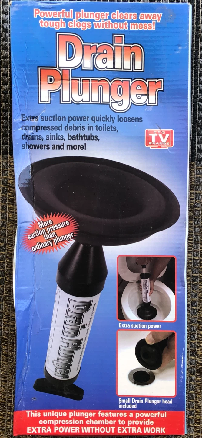 Powerful Manual Multi Drain Suction with 2 Plunger Cups -  NEW