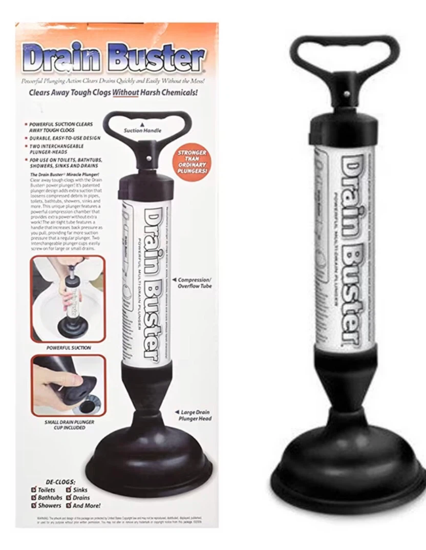 Powerful Manual Multi Drain Suction with 2 Plunger Cups -  NEW - photo 4