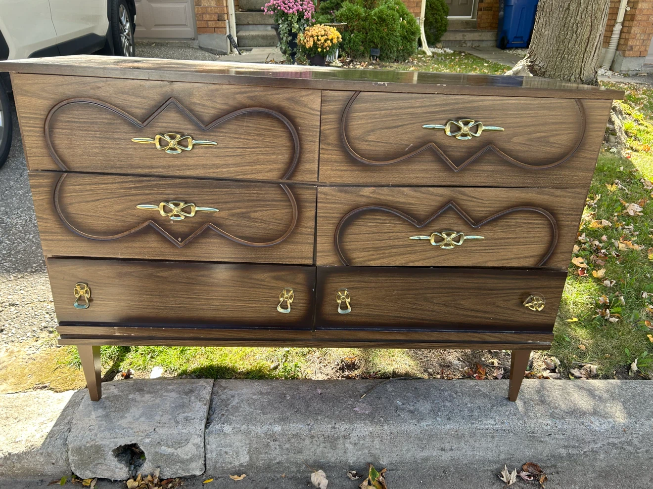Vintage Mid-Century Modern Wooden Dresser
