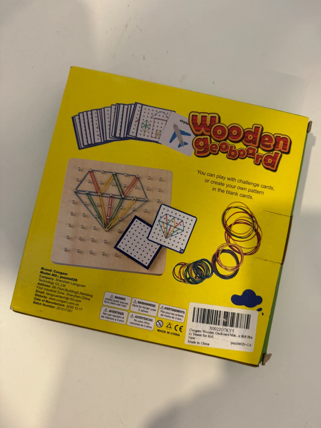 Coogam Wooden Geoboard Educational Toy - photo 2