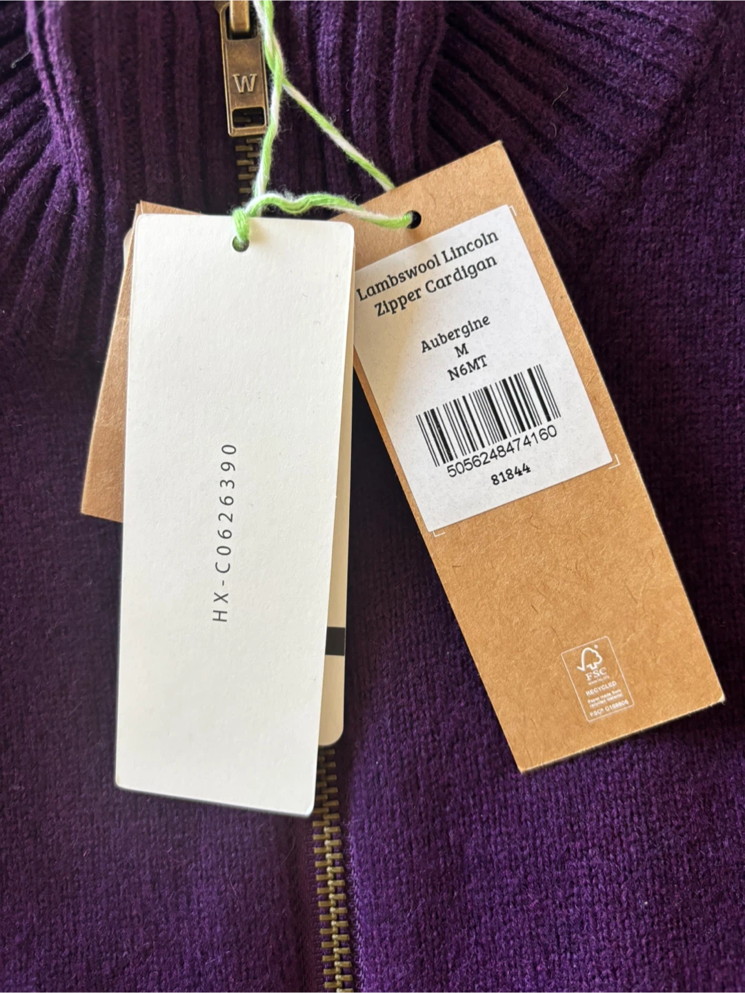 WoolOvers Purple Full-Zip Mock Neck Sweater - photo 3