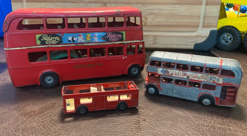 Vintage London Bus Toy Collection