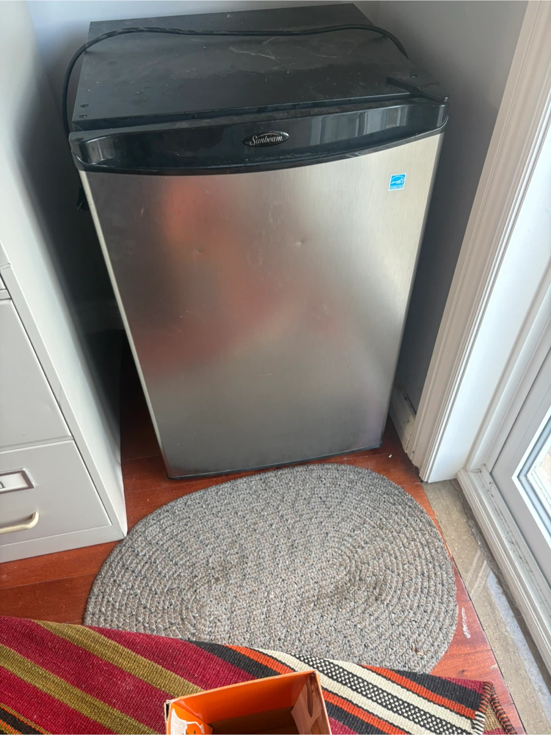 Small fridge with freezer section