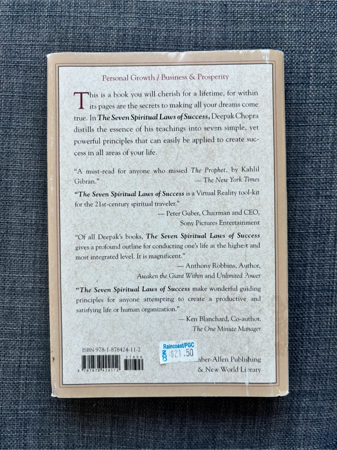 The Seven Spiritual Laws of Success by Deepak Chopra - photo 2