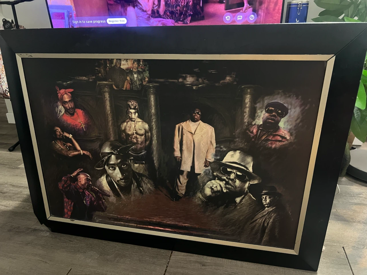 Tupac and Biggie framed wall art