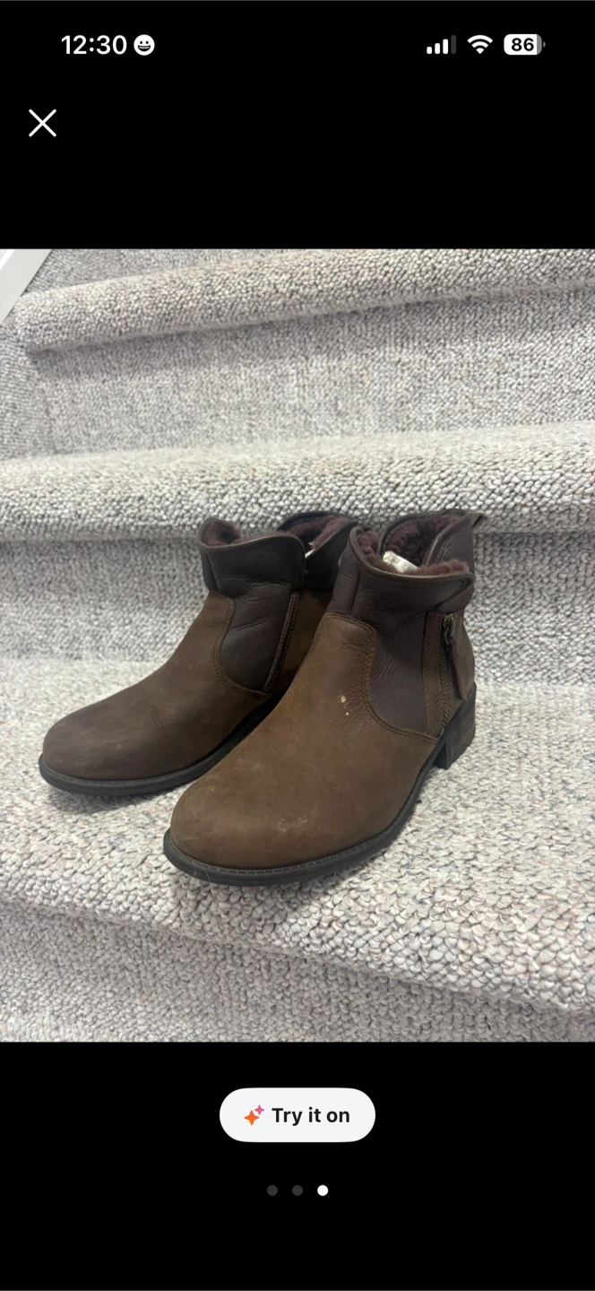 UGG Leather Ankle Boots