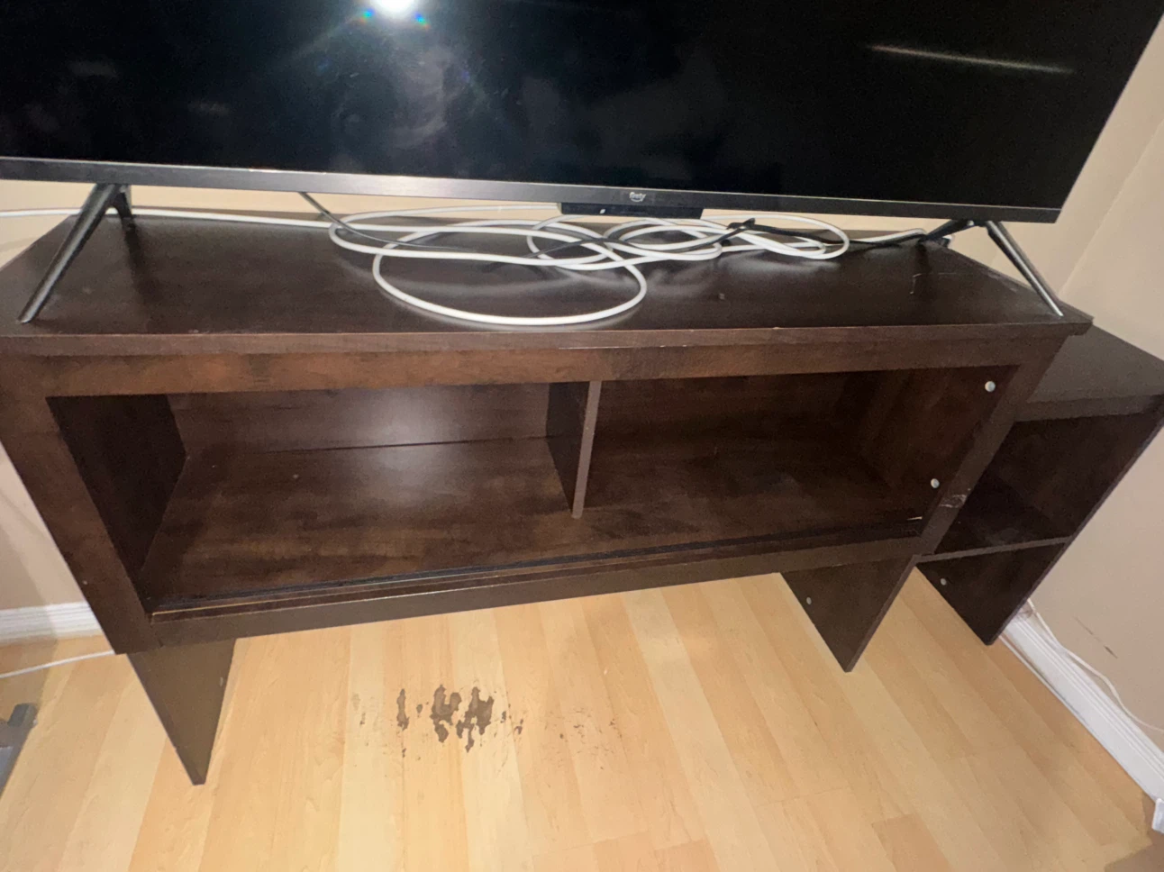 Tv Table With Storage Shelves - photo 2