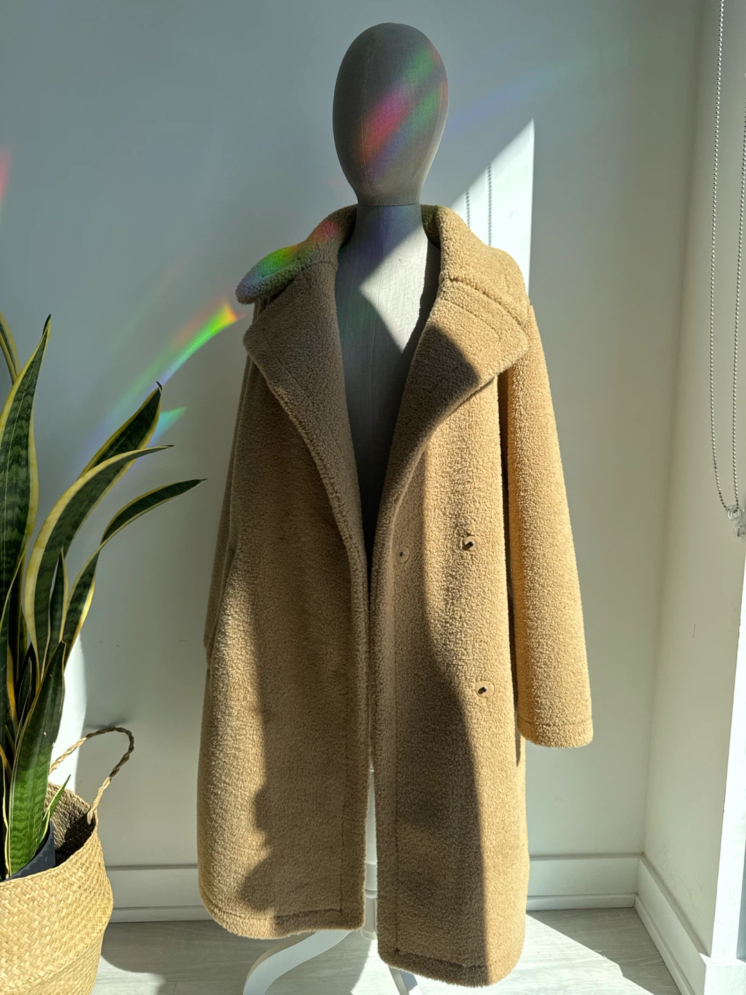 Tan Faux Fur Teddy Coat (L/XL) - photo 3