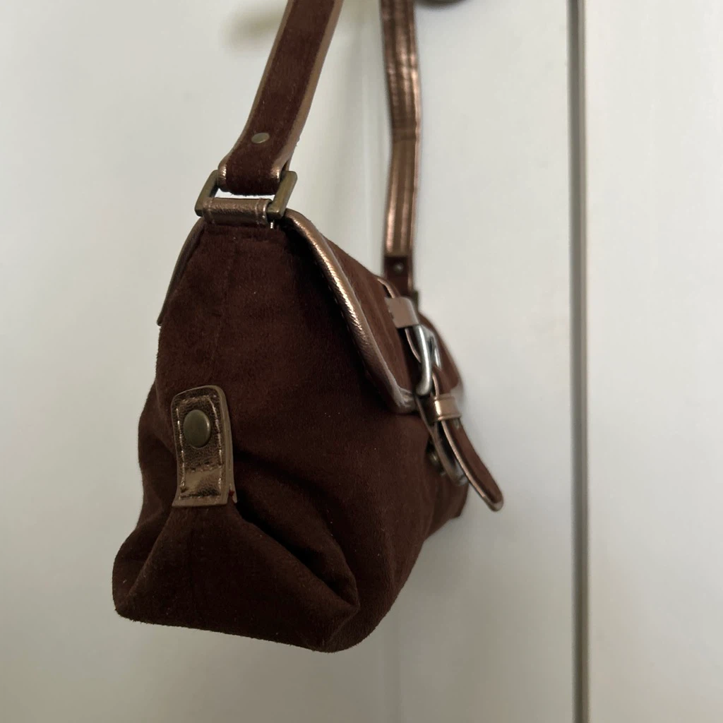 Brown Suede Shoulder Bag - photo 3