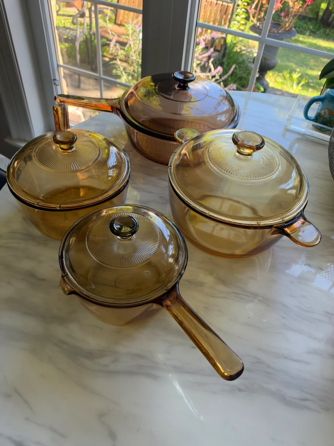 French  Visions Amber Glass Cookware Set