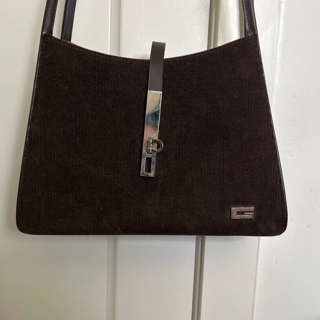 Brown Corduroy Shoulder Bag - photo 2