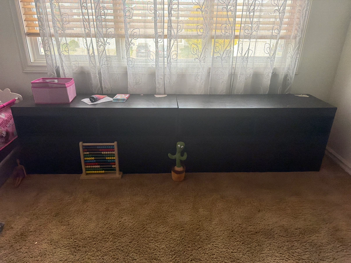 IKEA BESTA Black Bench Storage Unit