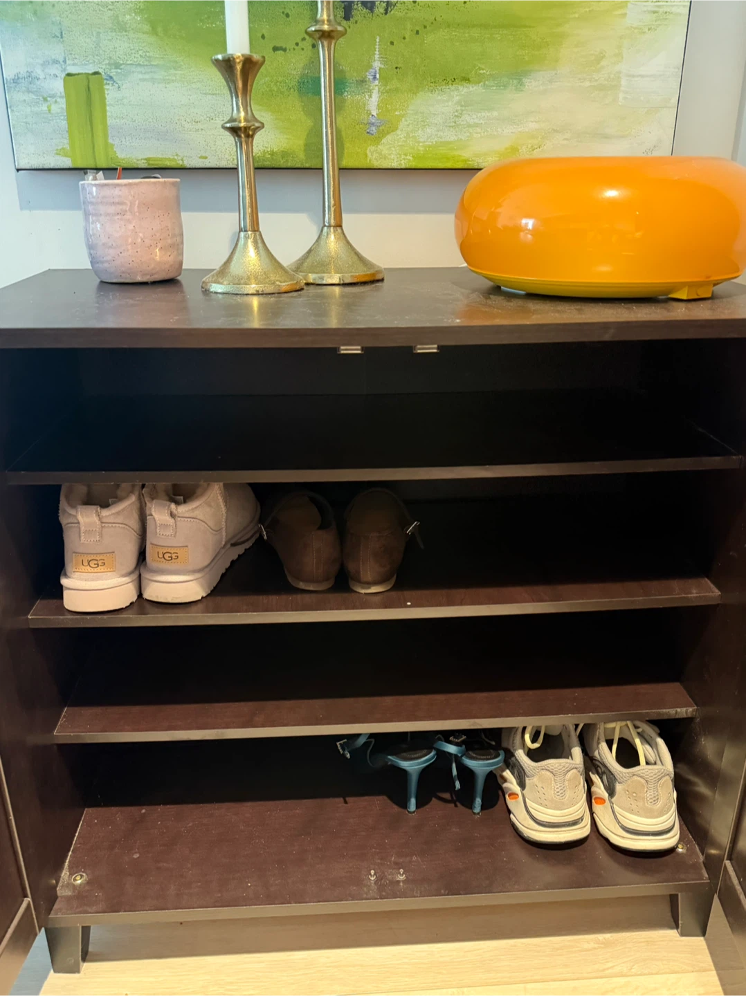16 pair shoe cabinet storage - photo 3