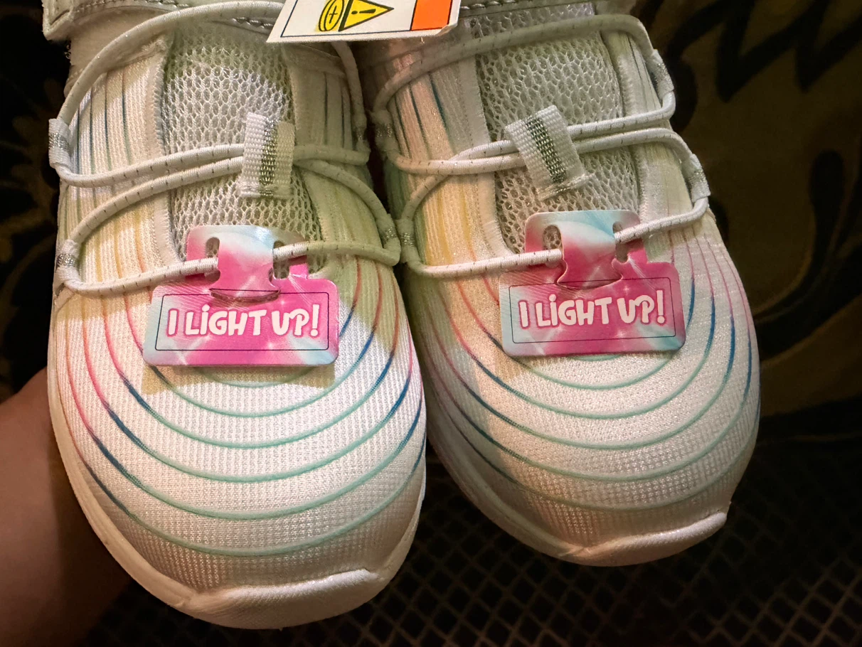 New light up athletic works shoes size 1 girls - photo 3
