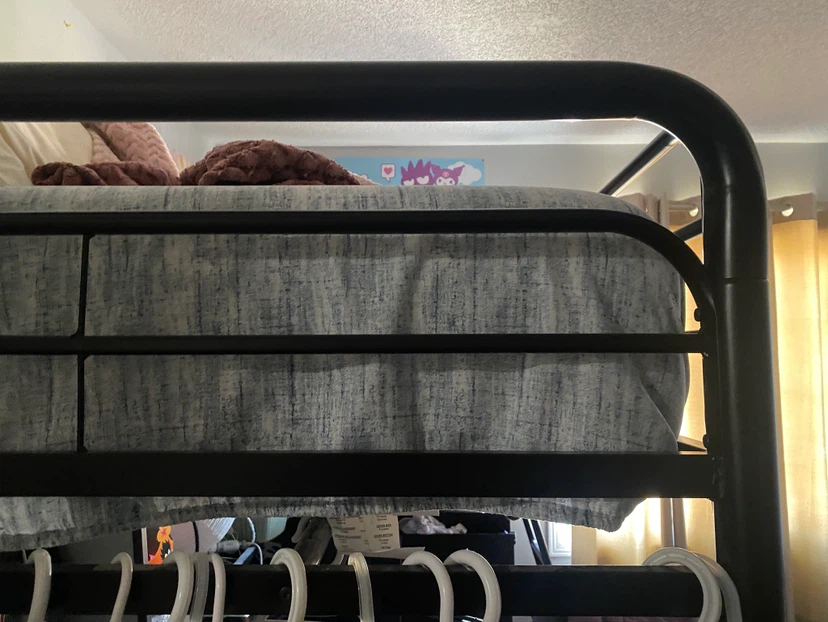 Black Metal Loft Bed - photo 3