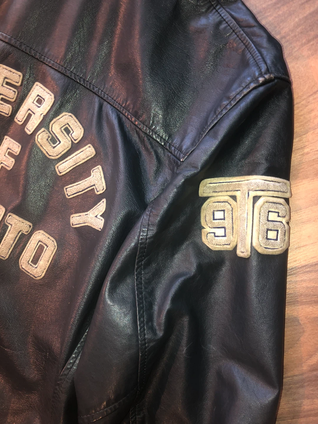 Vintage UofT Leather Jacket - photo 5