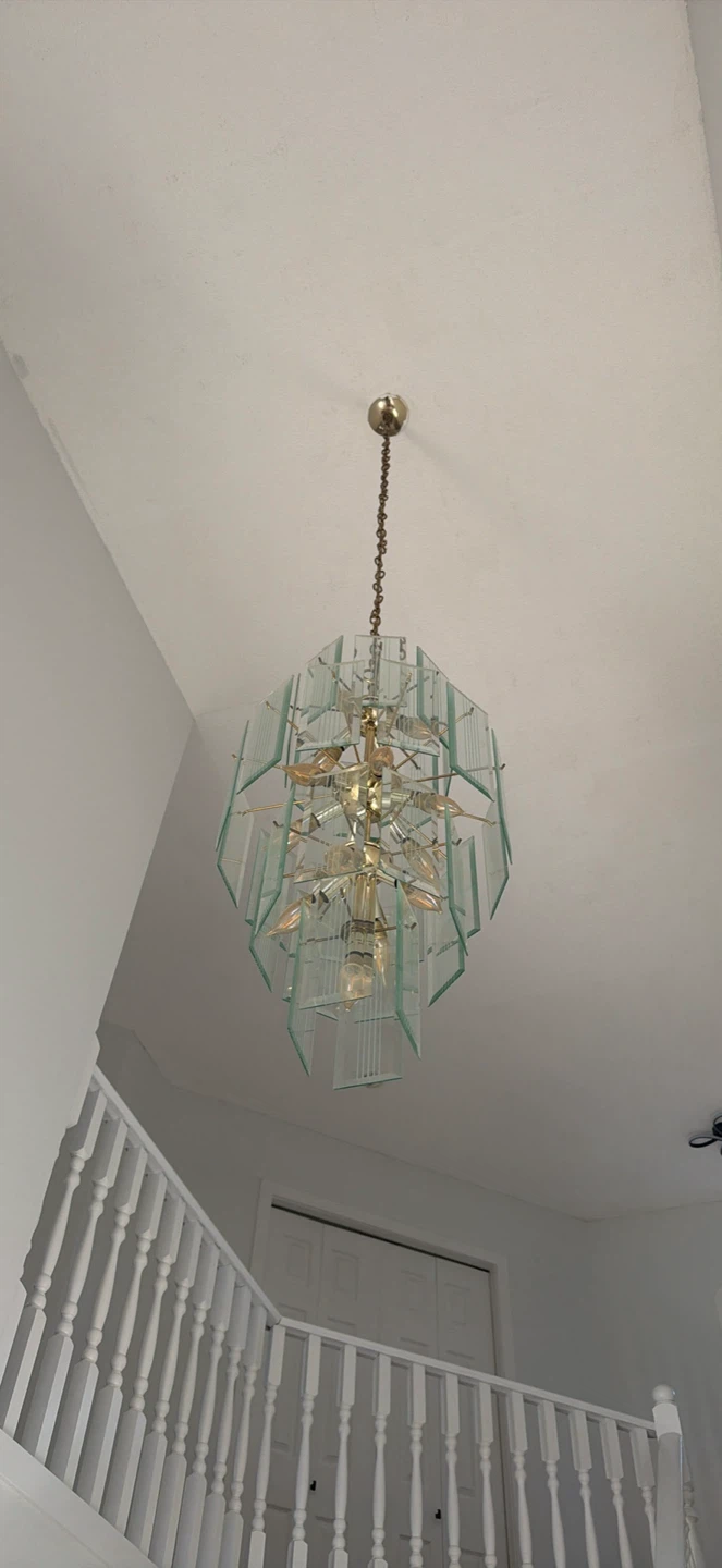 Vintage Tiered Glass Chandelier