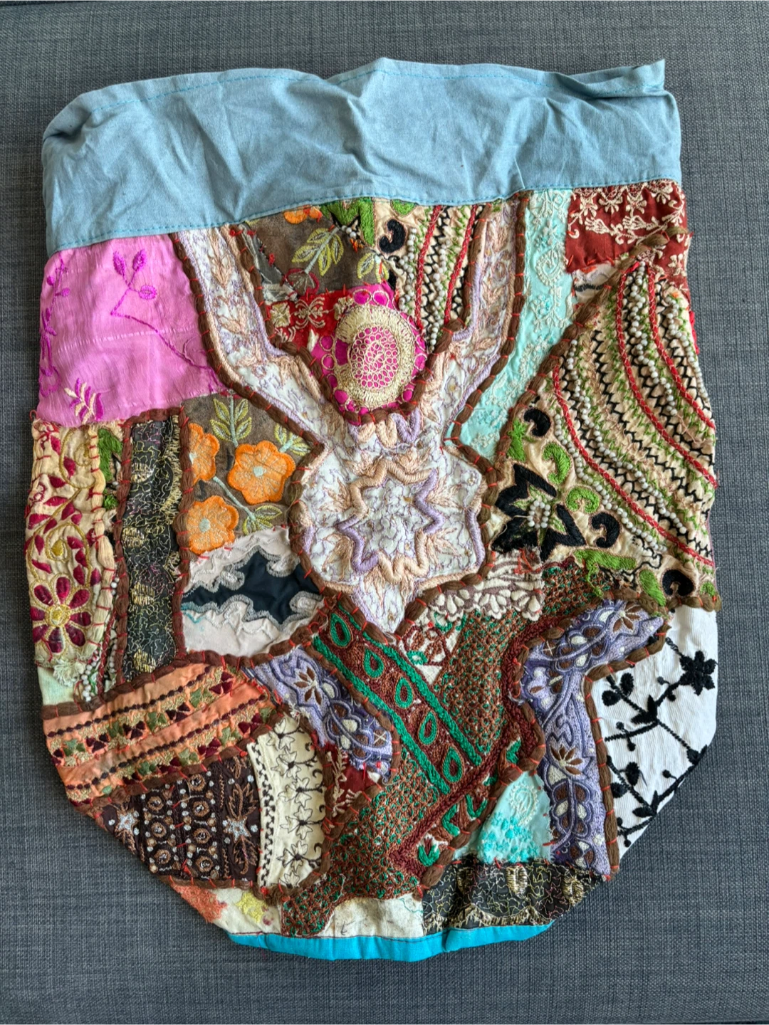 Bohemian Style Embroidered Patchwork Backpack