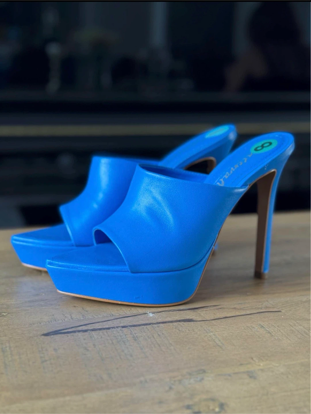 New Inttenralle Blue Platform Heels size 8 - photo 3