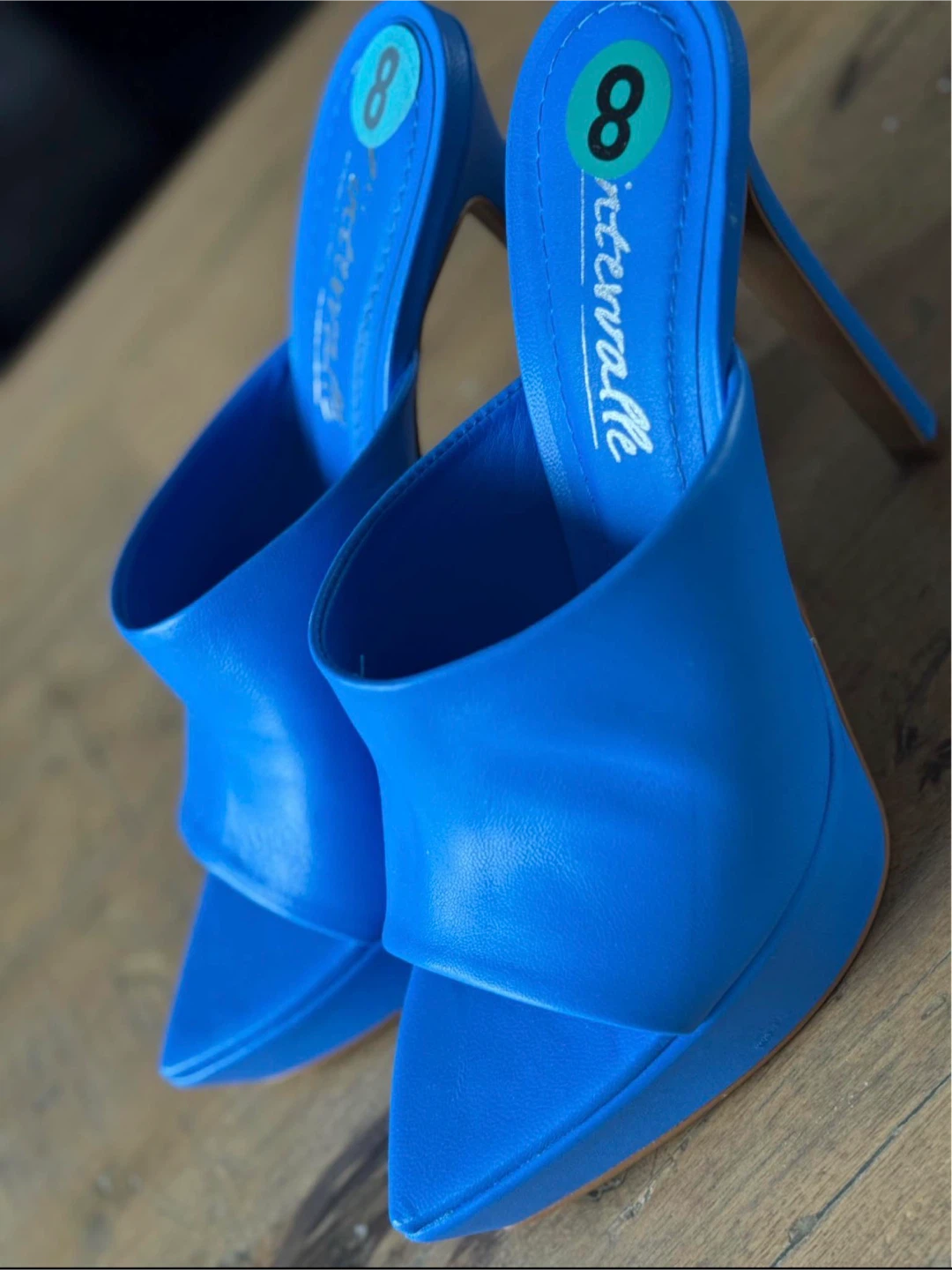 New Inttenralle Blue Platform Heels size 8 - photo 4