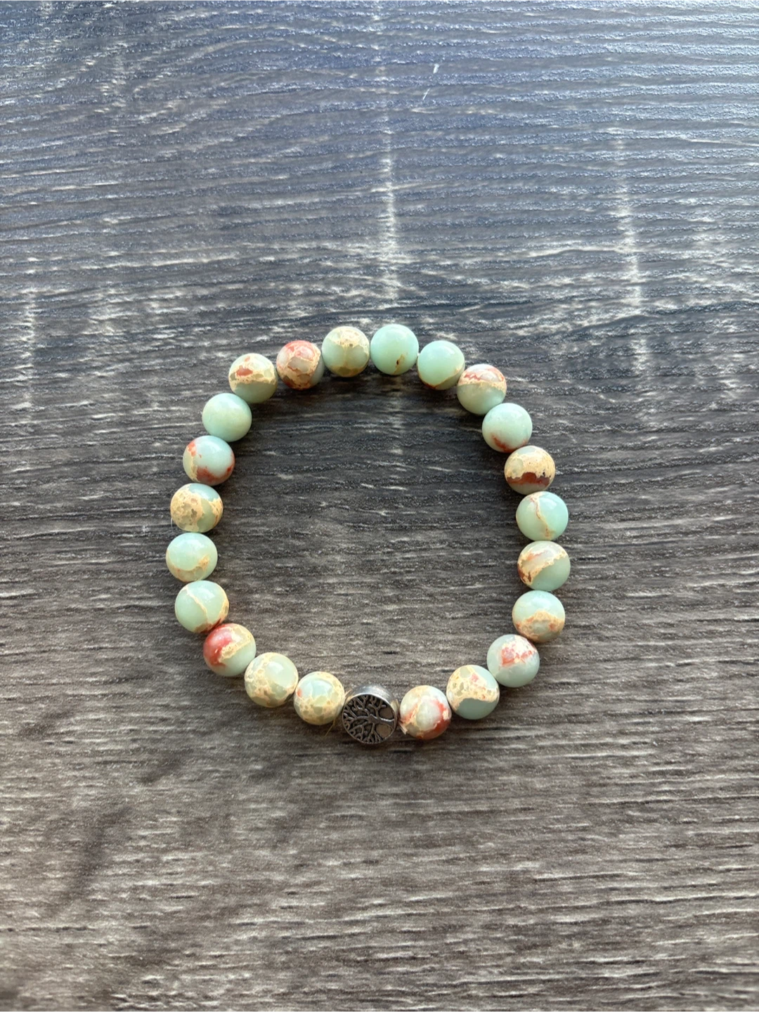Natural Stone Tree of Life Beaded Bracelet