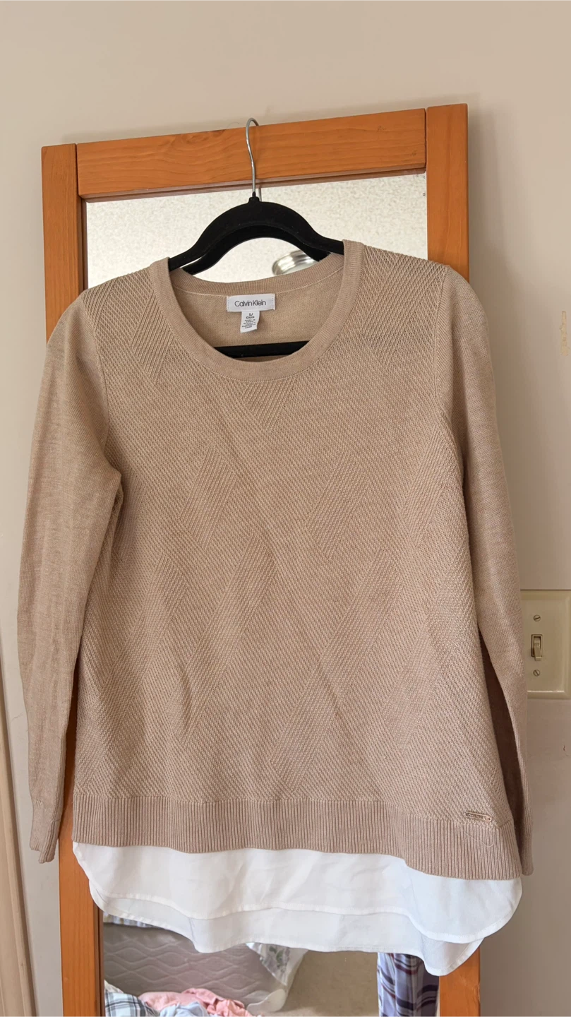Calvin Klein Tan Knit Sweater