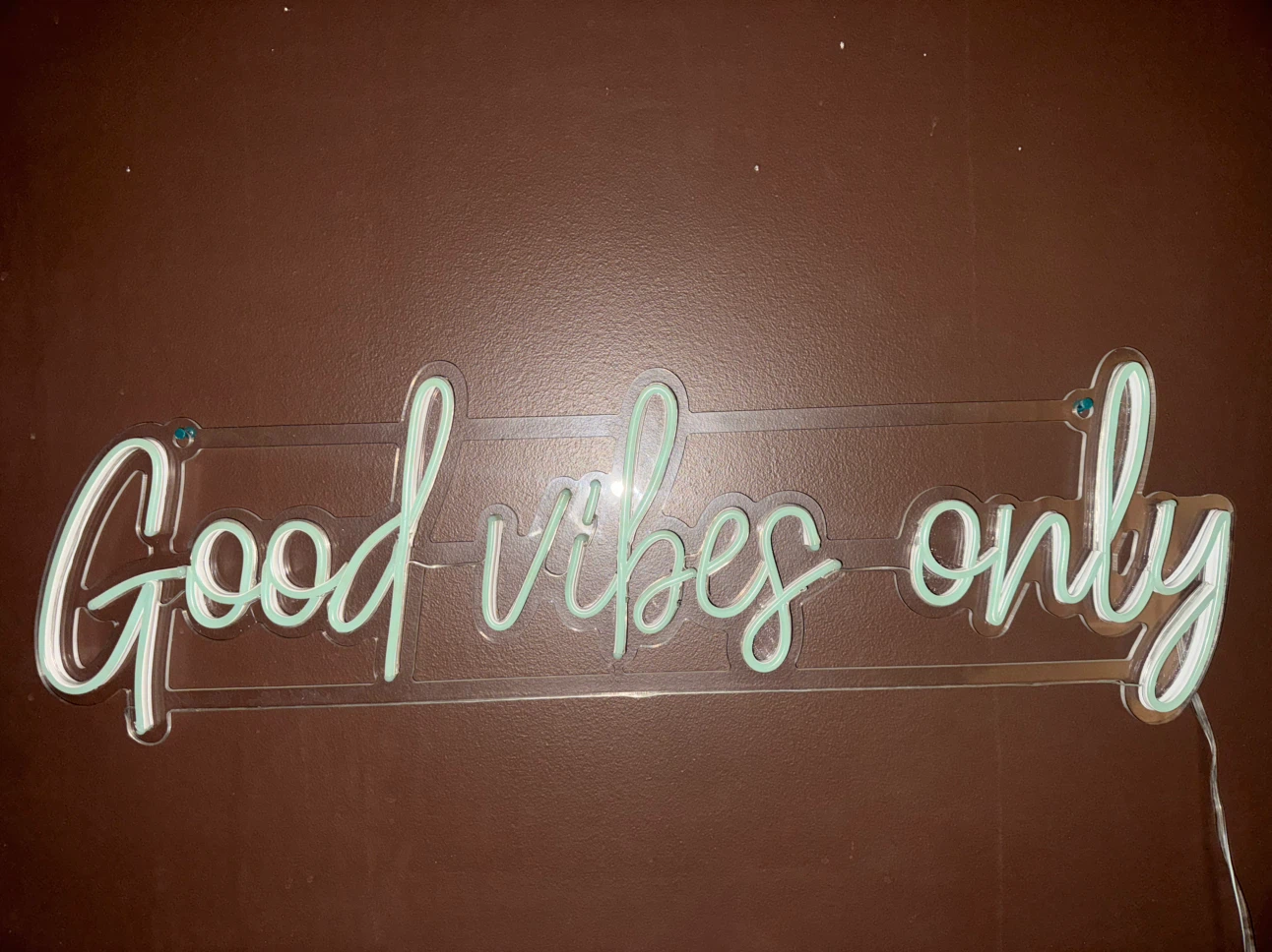 Custom "Good Vibes Only" LED Neon Sign with Remote - photo 3