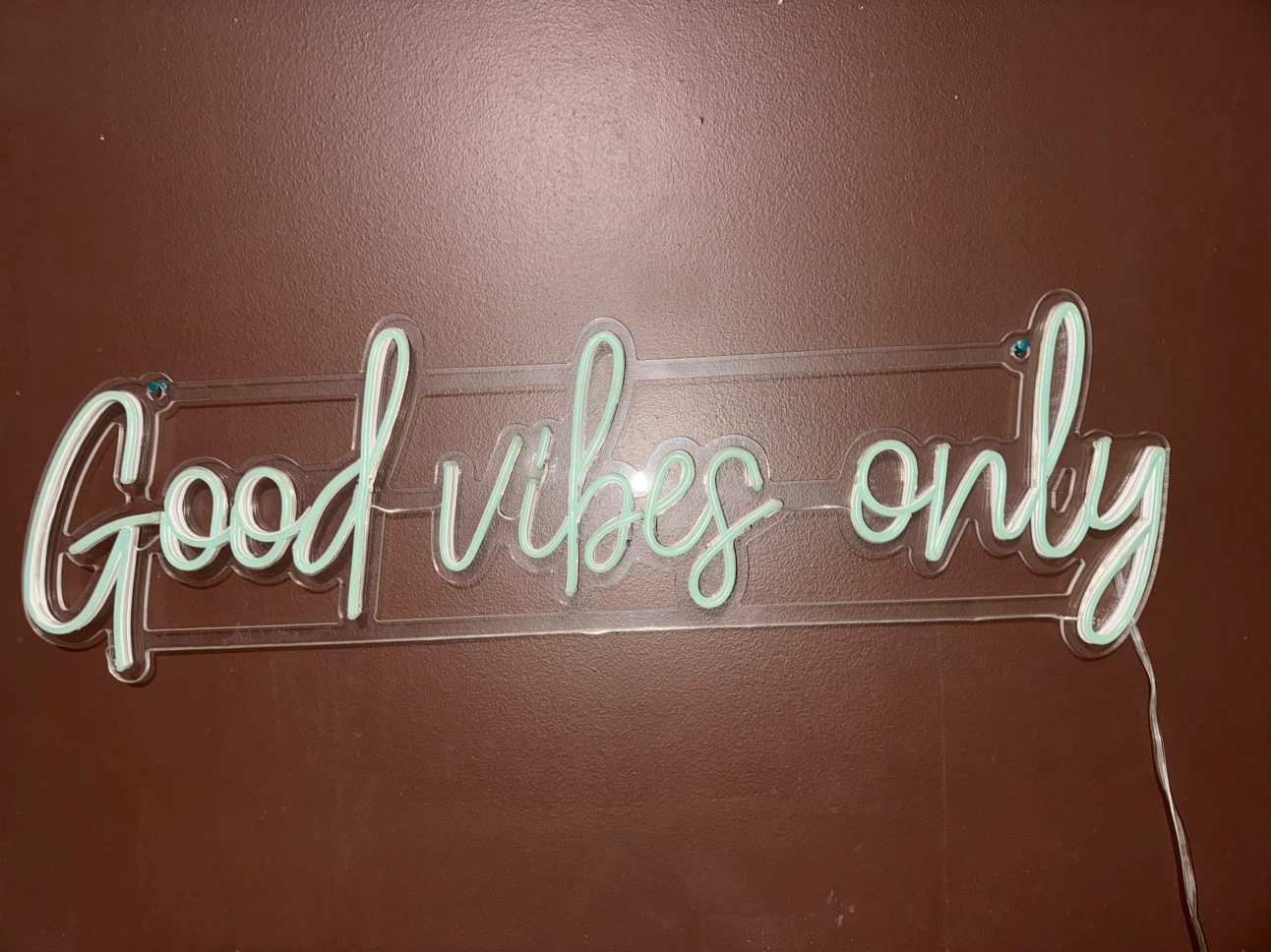 Custom "Good Vibes Only" LED Neon Sign with Remote - photo 4