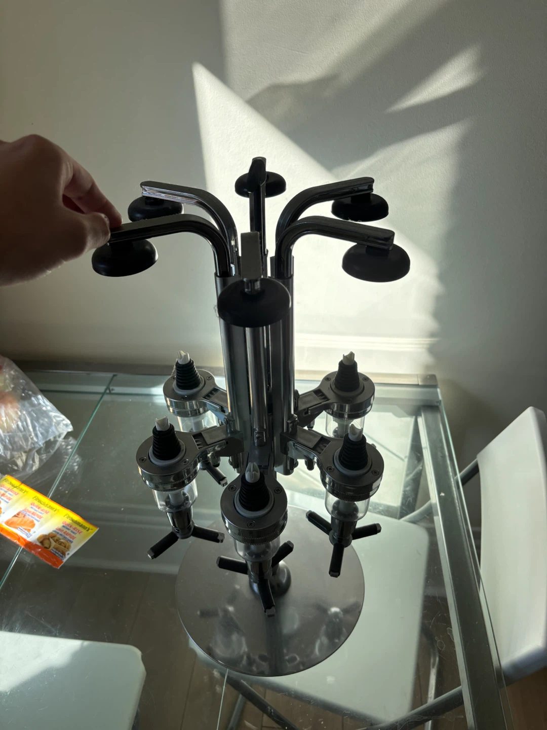 6-Bottle Rotating Liquor Dispenser